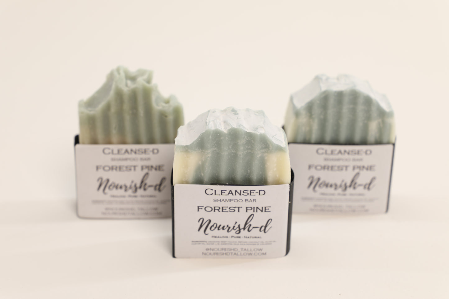 Nourish-d "CLEANSE-D" – Nourishing Tallow Shampoo Bar for Healthy Hair - Forest Pine