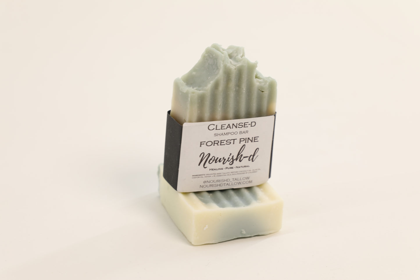 Nourish-d "CLEANSE-D" – Nourishing Tallow Shampoo Bar for Healthy Hair - Forest Pine