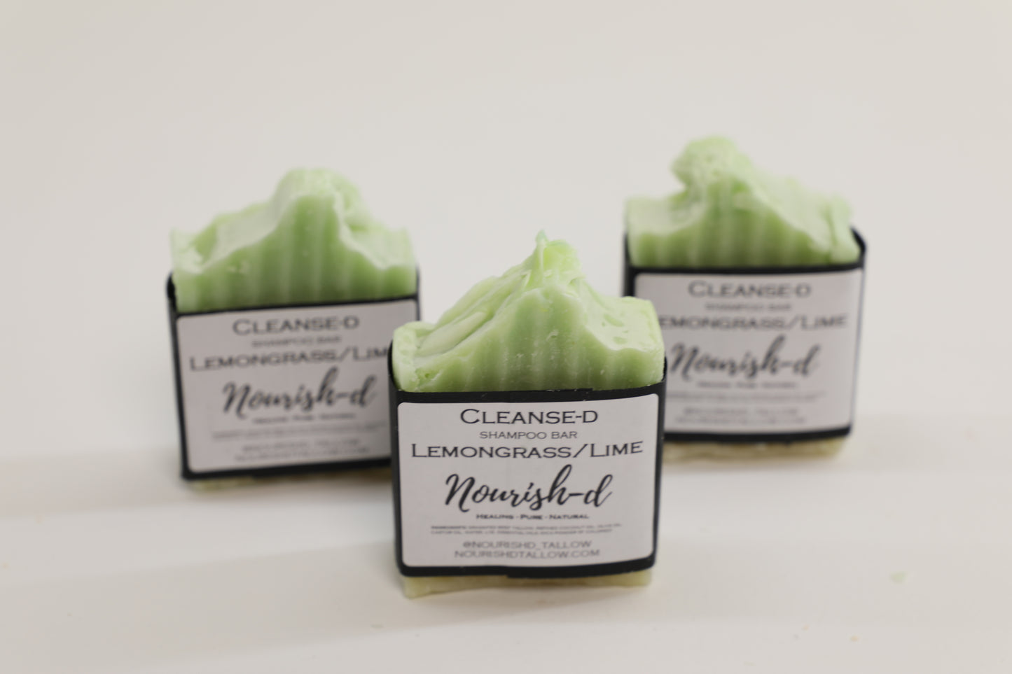 Nourish-d "CLEANSE-D" – Nourishing Tallow Shampoo Bar for Healthy Hair - Lemongrass/ Lime