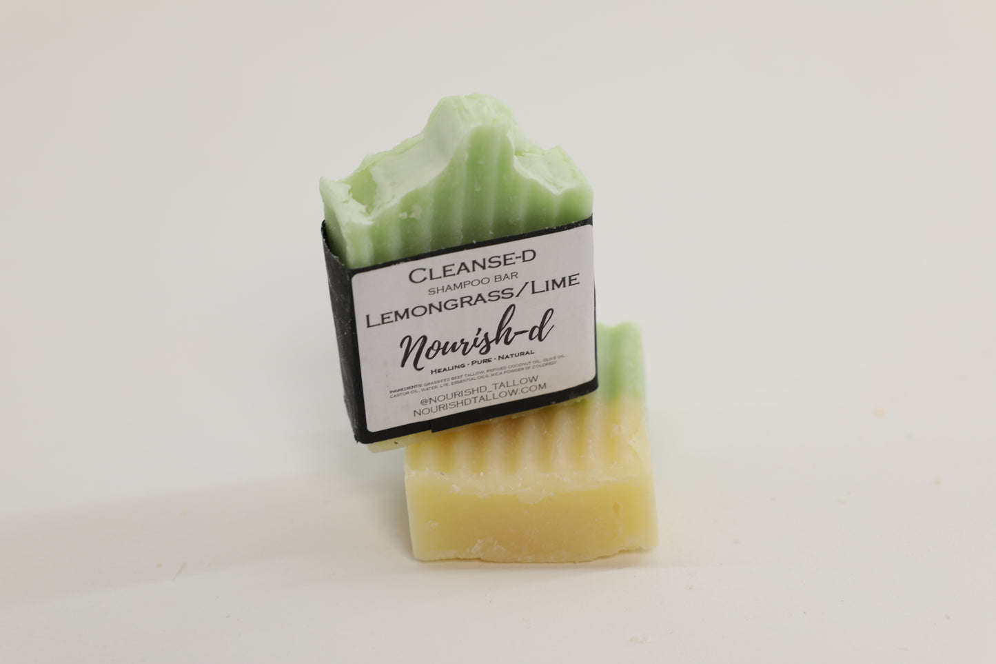 Nourish-d "CLEANSE-D" – Nourishing Tallow Shampoo Bar for Healthy Hair - Lemongrass/ Lime