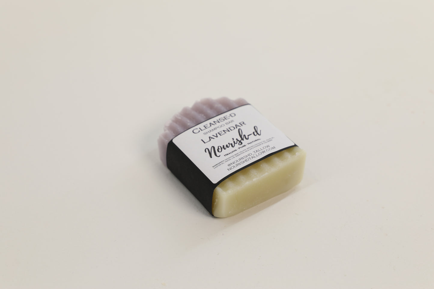 Nourish-d "CLEANSE-D" – Nourishing Tallow Shampoo Bar for Healthy Hair - Lavender