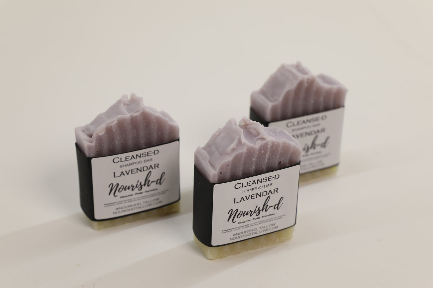 Nourish-d "CLEANSE-D" – Nourishing Tallow Shampoo Bar for Healthy Hair - Lavender