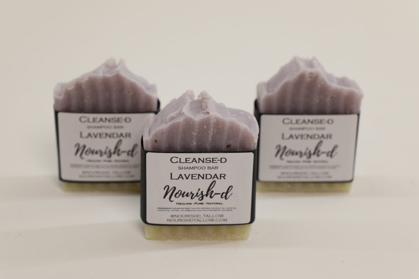 Nourish-d "CLEANSE-D" – Nourishing Tallow Shampoo Bar for Healthy Hair - Lavender