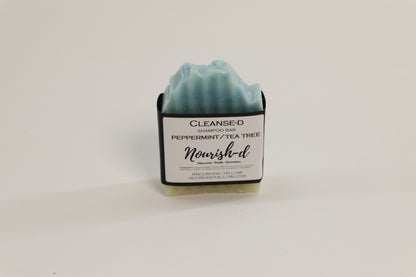 Nourish-d "CLEANSE-D" – Nourishing Tallow Shampoo Bar for Healthy Hair - Peppermint / Tea Tree