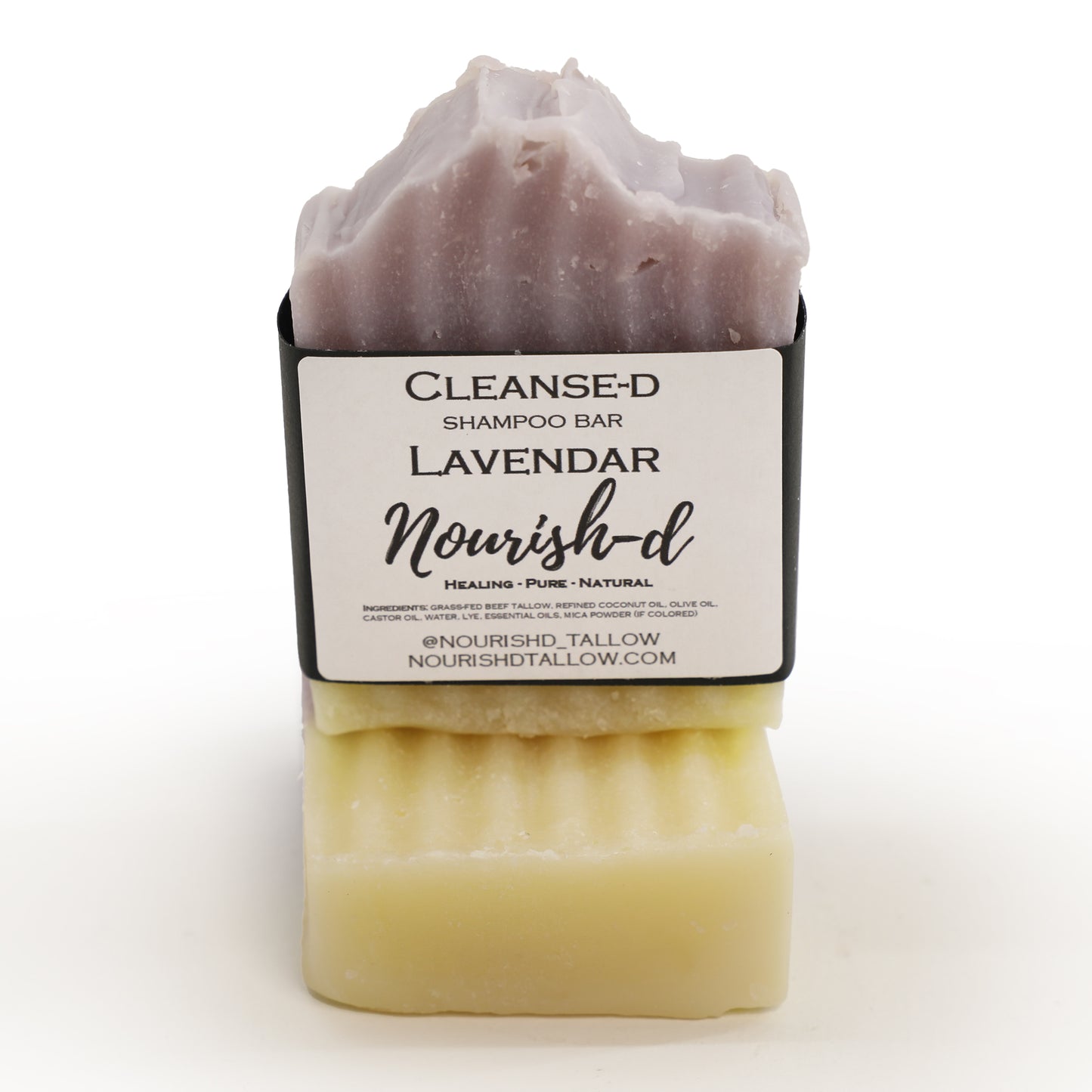 Nourish-d "CLEANSE-D" – Nourishing Tallow Shampoo Bar for Healthy Hair - Lavender