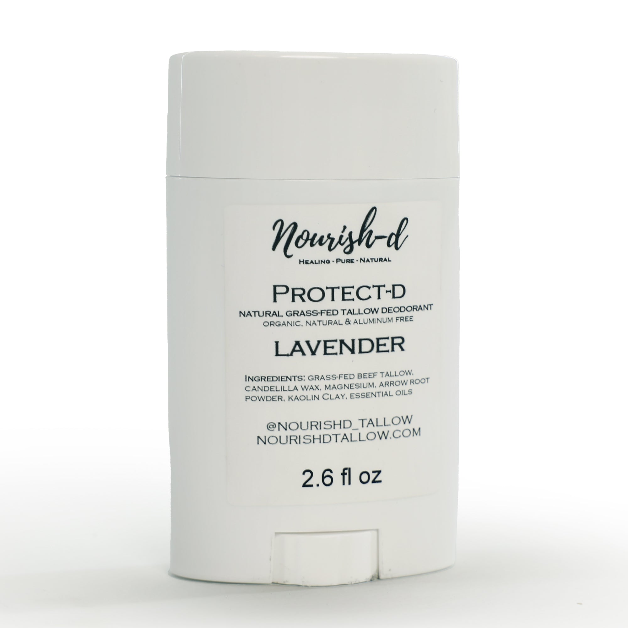 Nourish-d Tallow "PROTECT-D" – Tallow-Based Natural Deodorant in Assorted Scents