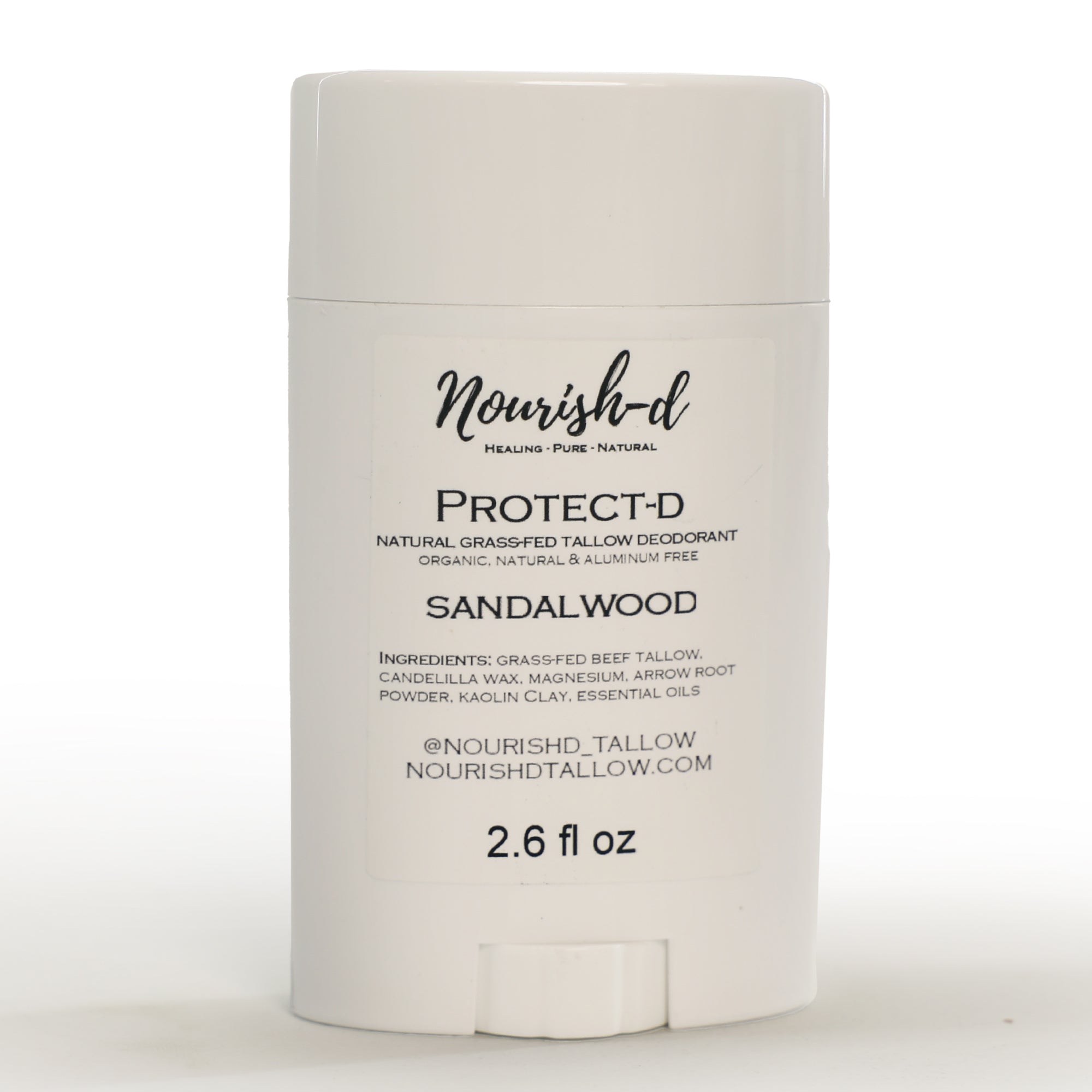 Nourish-d Tallow "PROTECT-D" – Tallow-Based Natural Deodorant in Assorted Scents